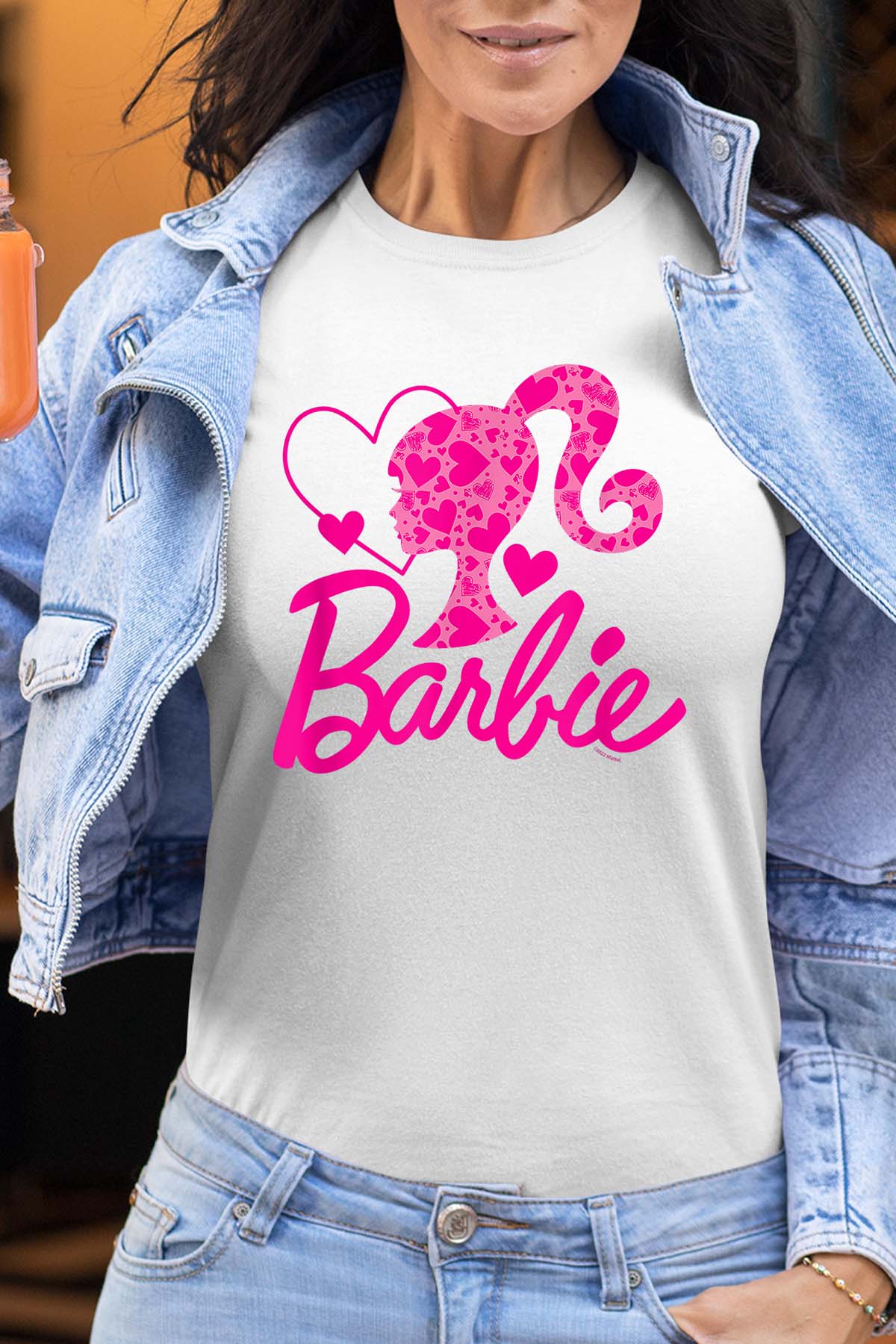 COULEUR:Blanc|T-shirt Femme | Barbie Heart Blanc