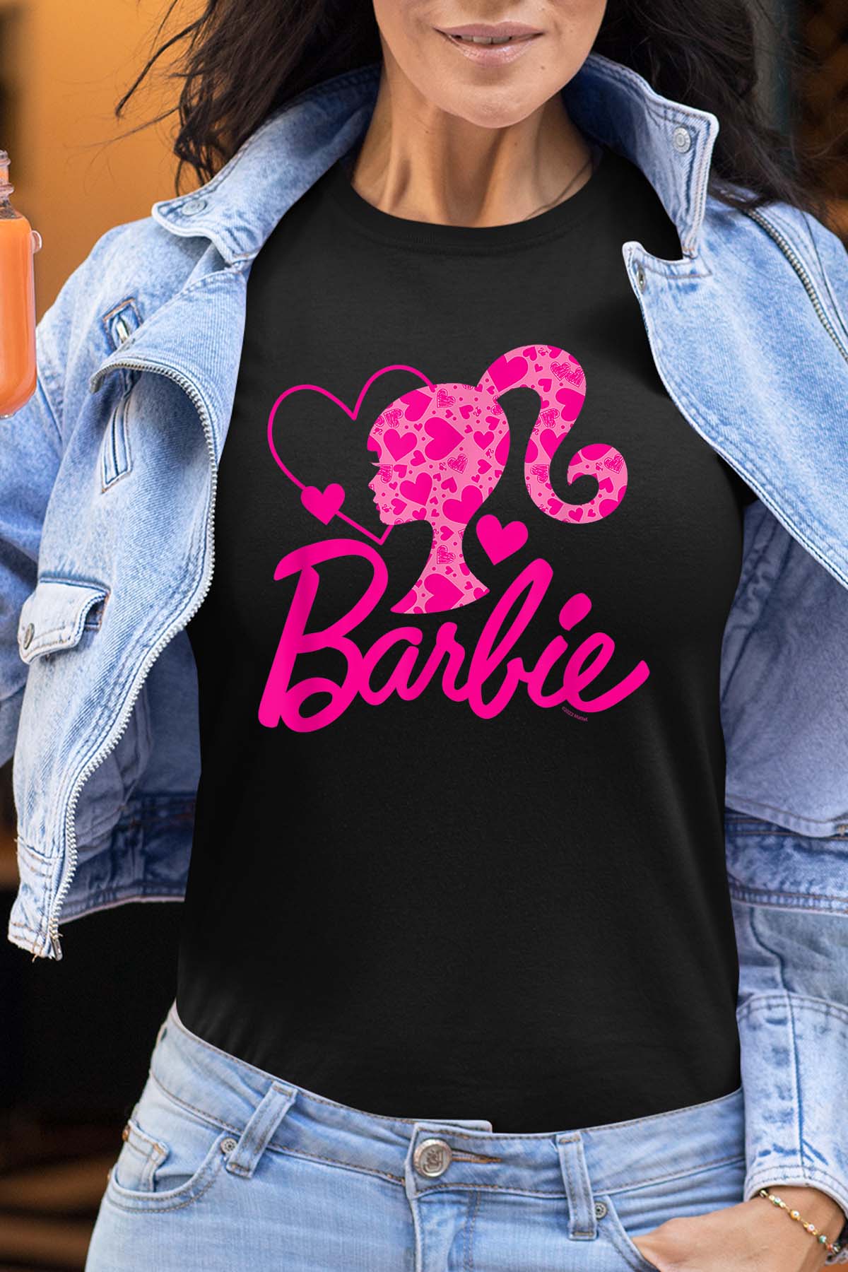 COULEUR:Noir|T-shirt Femme | Barbie Heart Noir