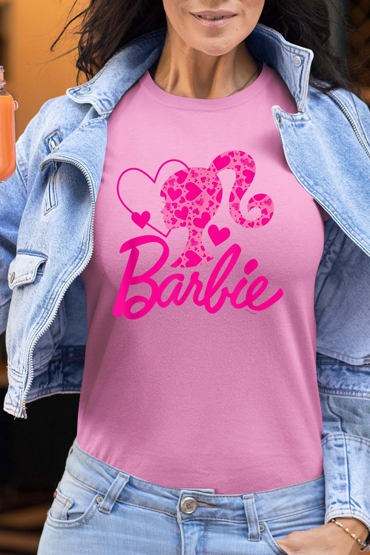COULEUR:Rose|T-shirt Femme | Barbie Heart Rose