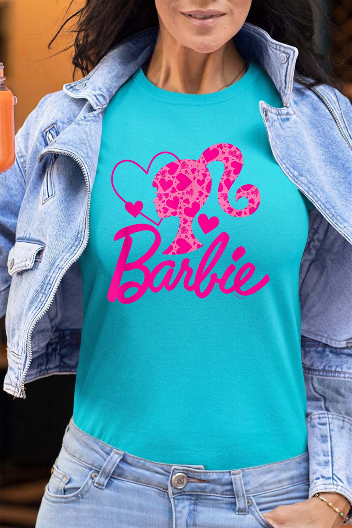 COULEUR:Turquoise|T-shirt Femme | Barbie Heart Turquoise