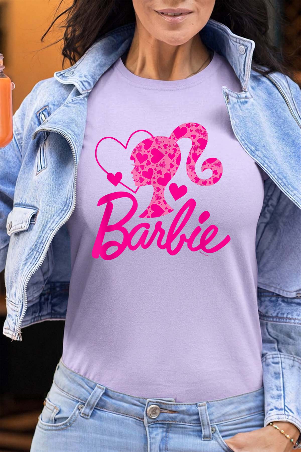 COULEUR:Violet|T-shirt Femme | Barbie Heart Violet