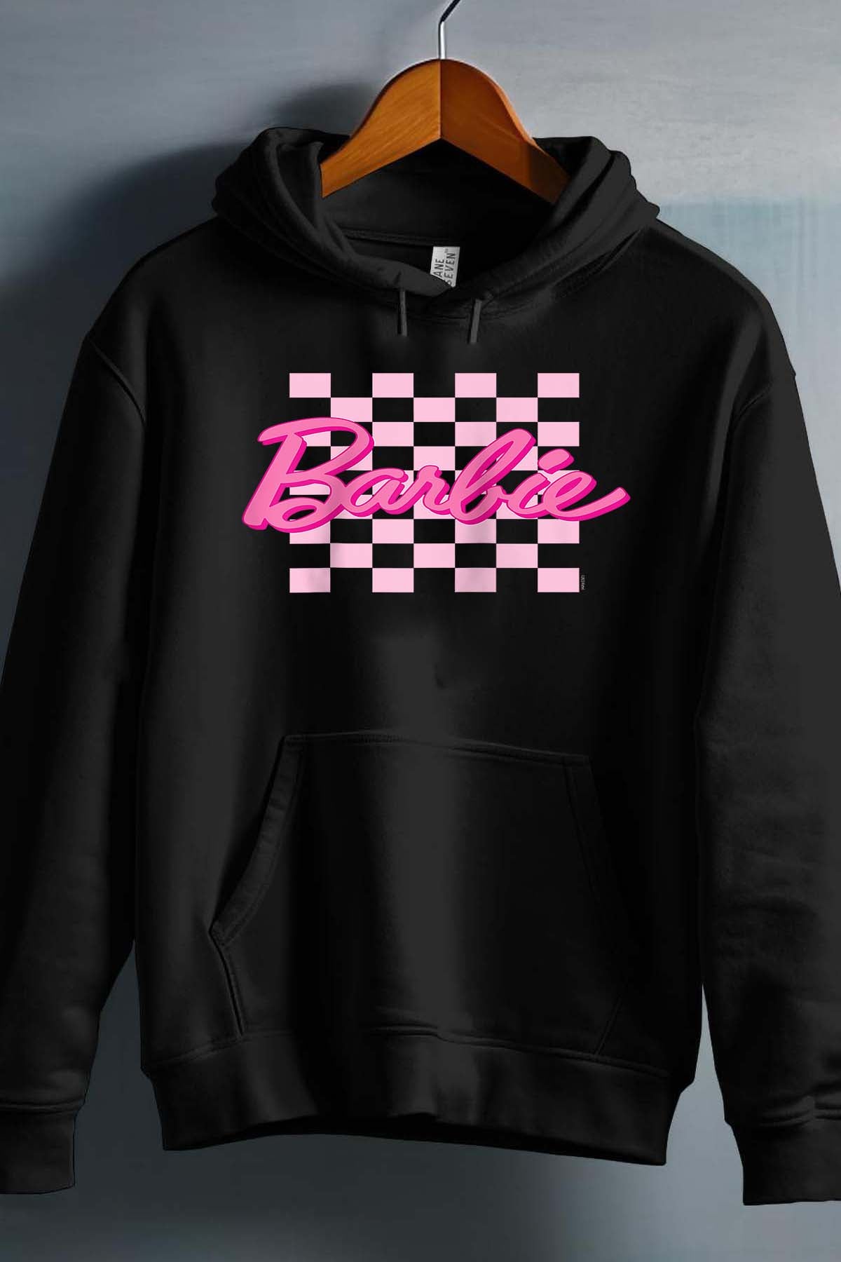 COULEUR:Noir|Sweat Capuche Fille | Barbie Raglan Noir