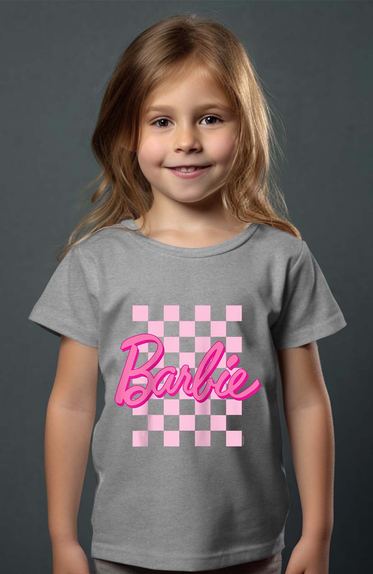 COULEUR:Gris|T-shirt Fille | Barbie Raglan Gris