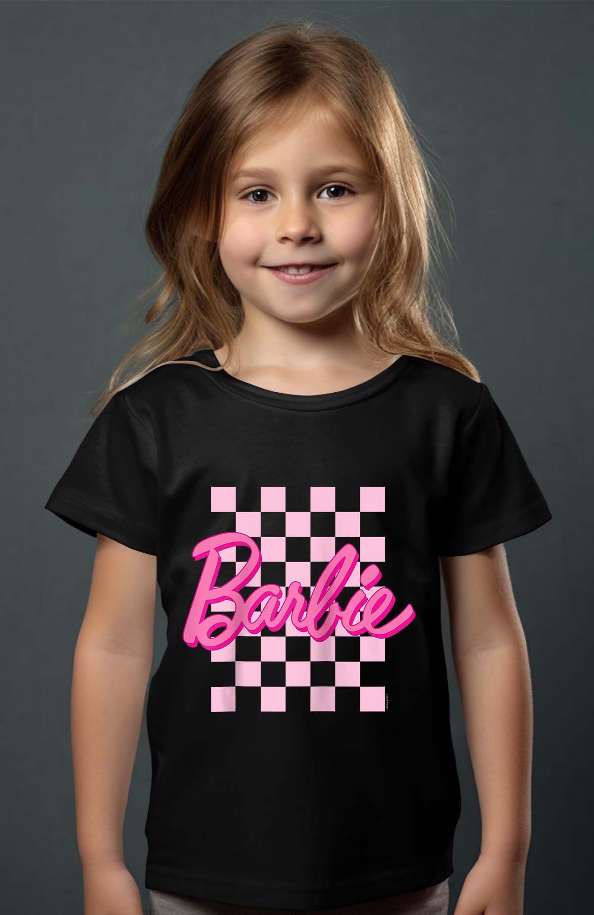 COULEUR:Noir|T-shirt Fille | Barbie Raglan Noir