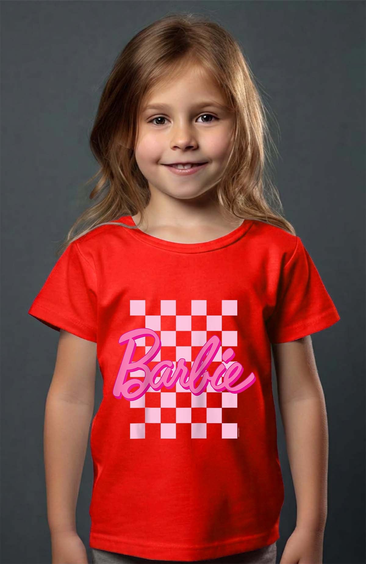 COULEUR:Rouge|T-shirt Fille | Barbie Raglan Rouge