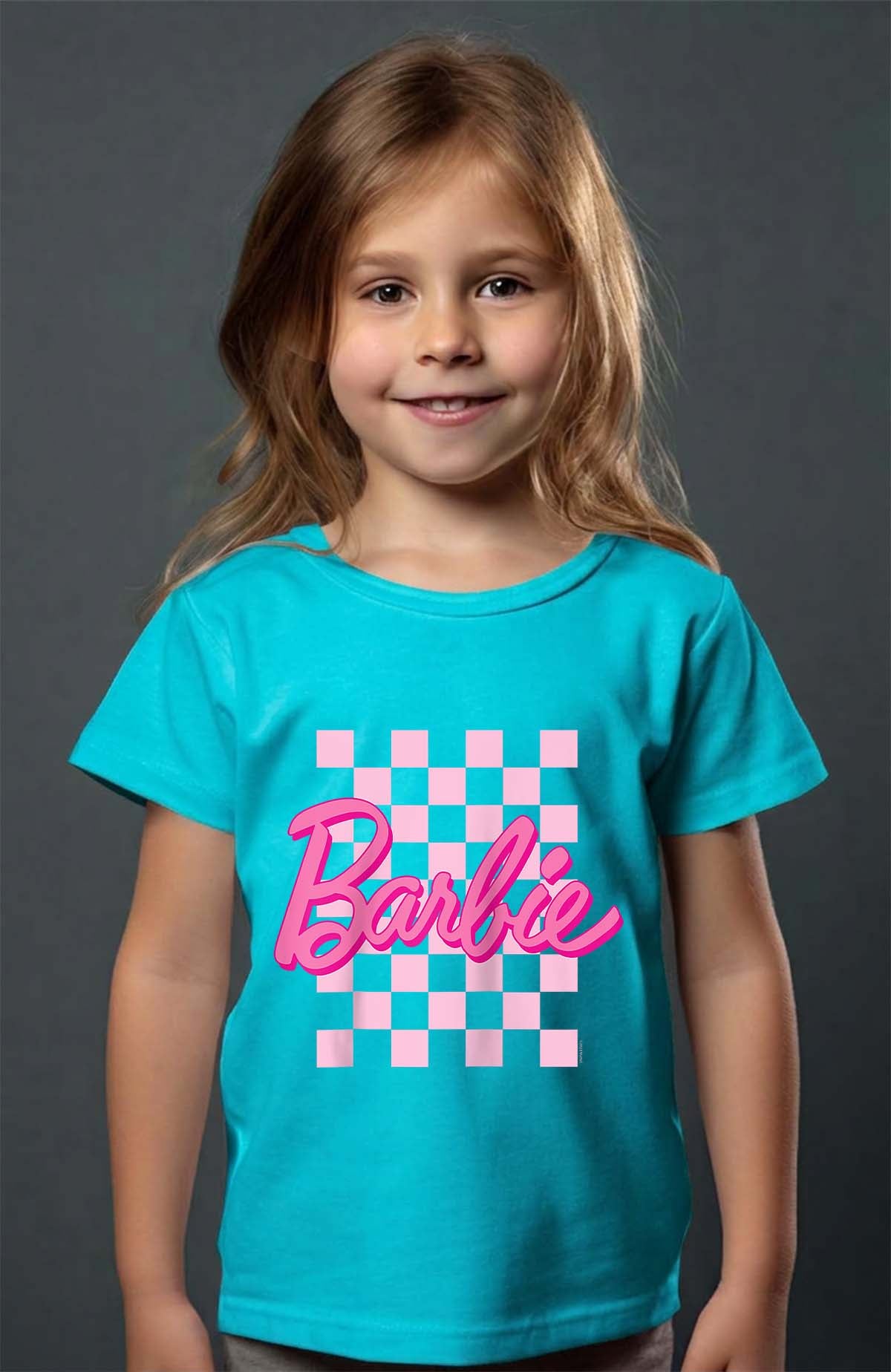 COULEUR:Turquoise|T-shirt Fille | Barbie Raglan Turquoise