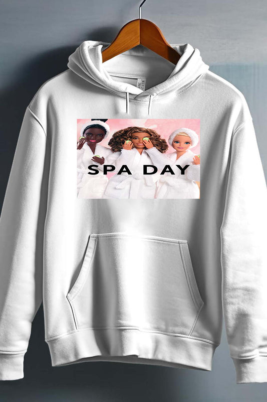 COULEUR:Blanc|Sweat Capuche Fille | Barbie Spa Day Blanc