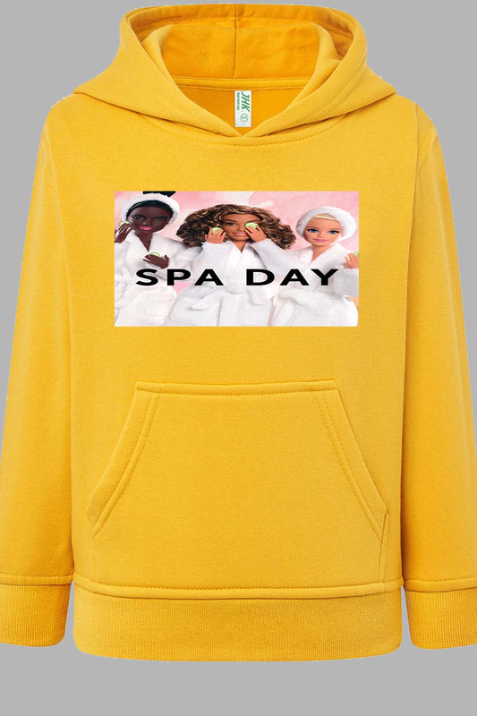COULEUR:Jaune|Sweat Capuche Fille | Barbie Spa Day Jaune
