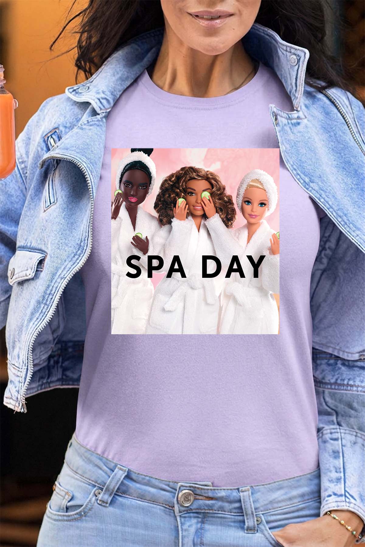 COULEUR:Violet|T-shirt Femme | Barbie Spa Day Violet