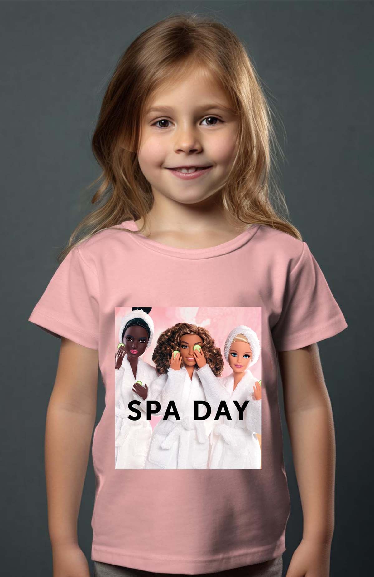 COULEUR:Rose|T-shirt Fille | Barbie Spa Day Rose