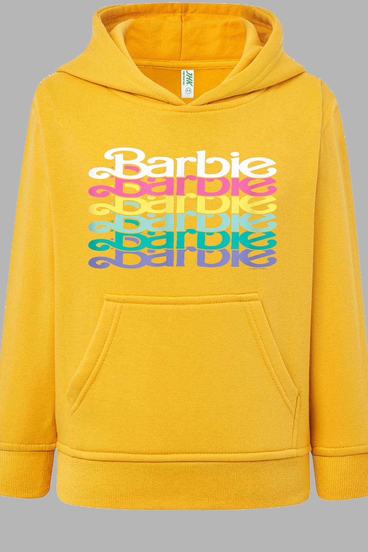 COULEUR:Jaune|Sweat Capuche Fille | Barbie Stacked Spring Jaune