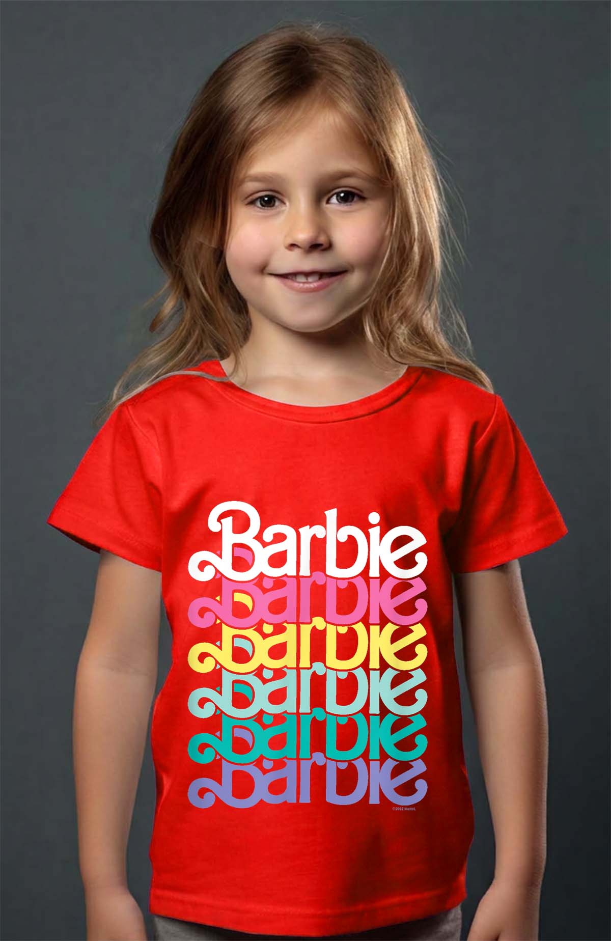 COULEUR:Rouge|T-shirt Fille | Barbie Stacked Spring Rouge