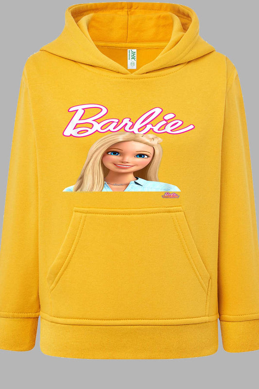 COULEUR:Jaune|Sweat Capuche Fille | Barbie dolls Jaune