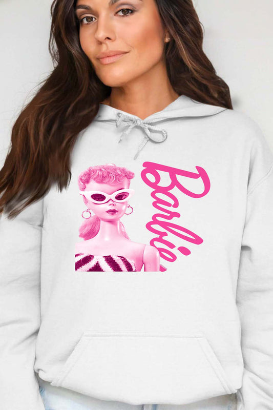COULEUR:Blanc|Sweat Capuche Femme | Barbie star Blanc