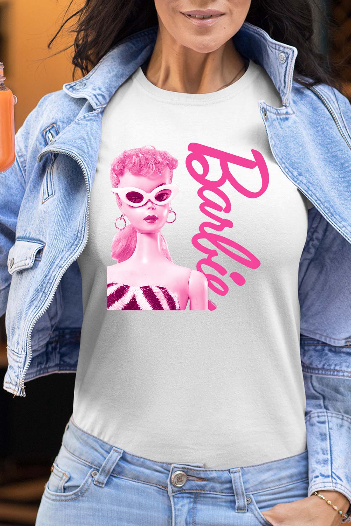 COULEUR:Blanc|T-shirt Femme | Barbie star Blanc