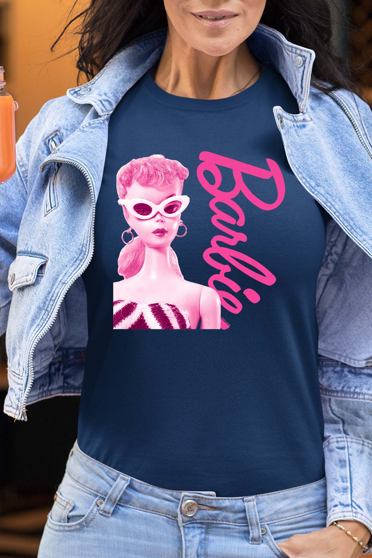 COULEUR:Marine|T-shirt Femme | Barbie star Marine