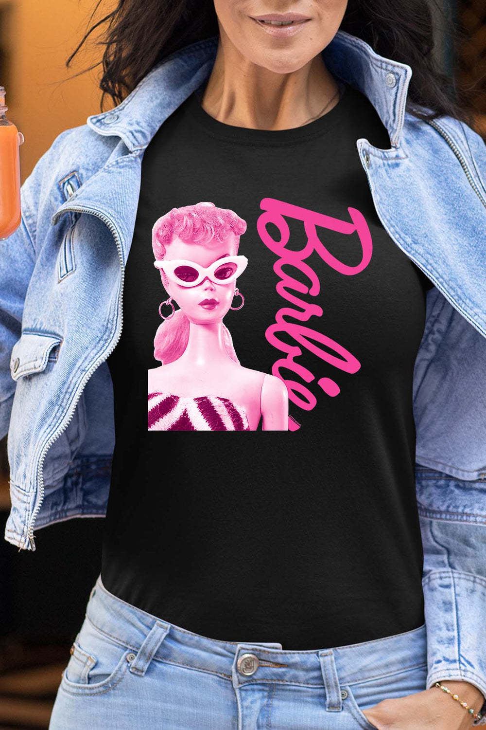COULEUR:Noir|T-shirt Femme | Barbie star Noir