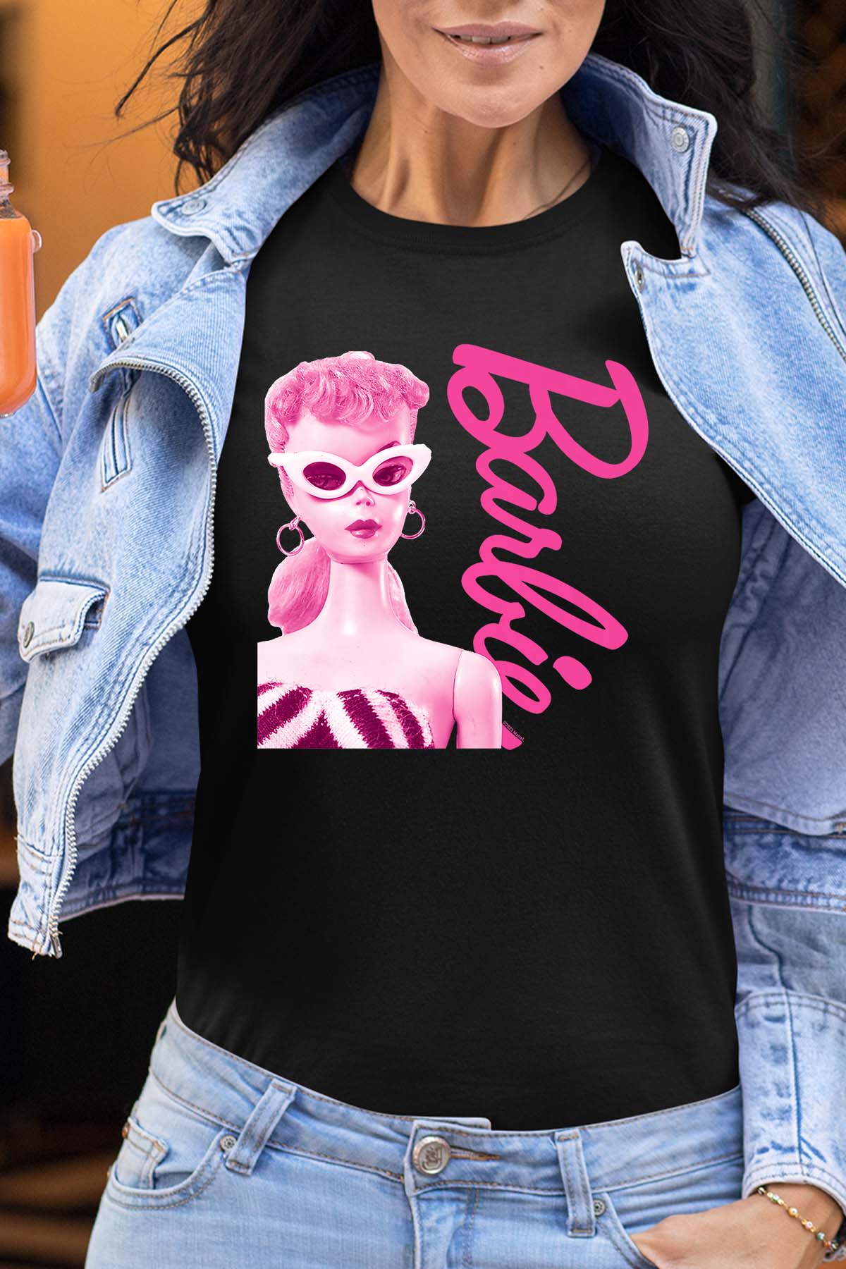 COULEUR:Noir|T-shirt Femme | Barbie star Noir