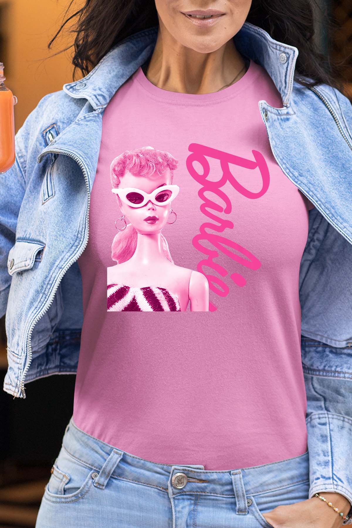 COULEUR:Rose|T-shirt Femme | Barbie star Rose
