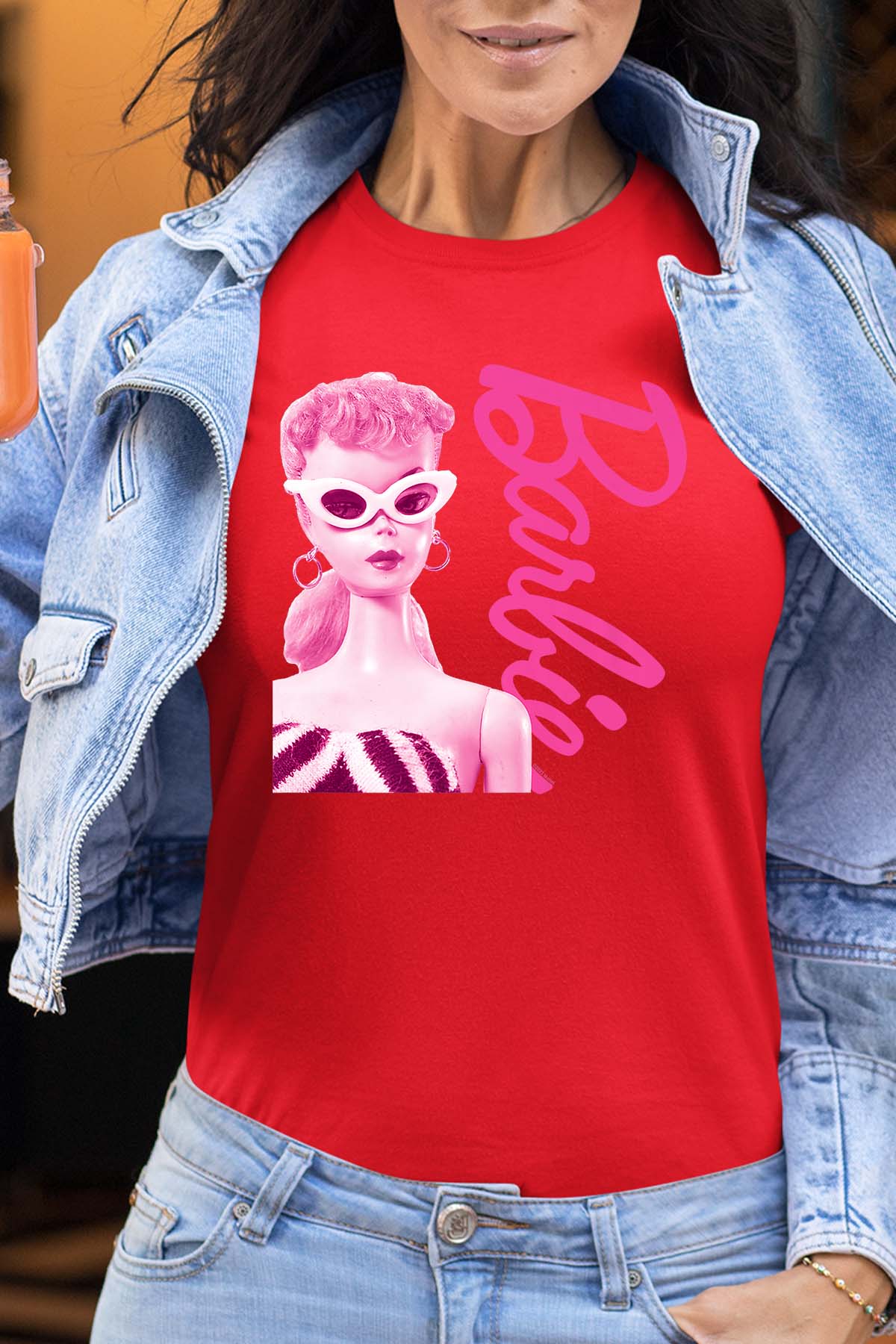 COULEUR:Rouge|T-shirt Femme | Barbie star Rouge