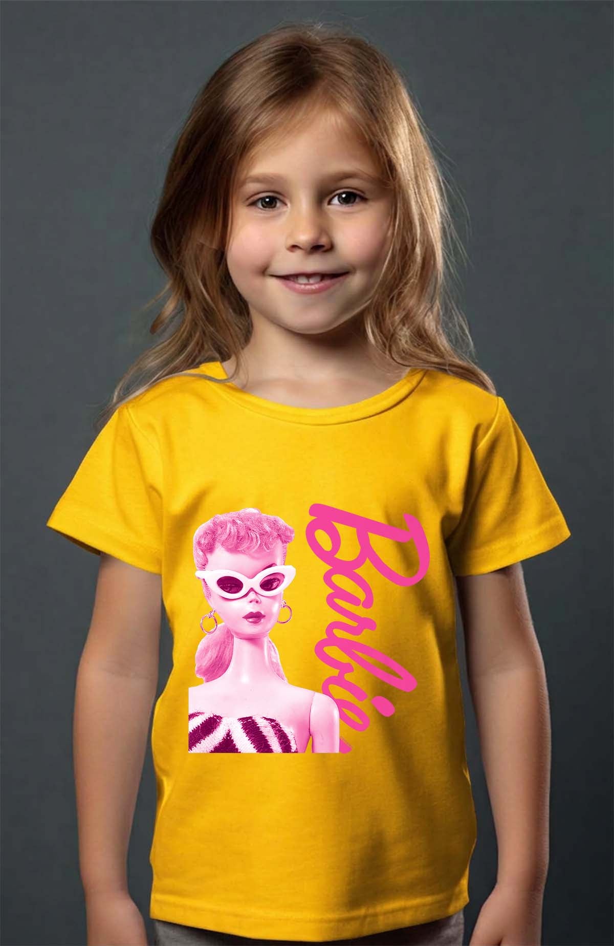 COULEUR:Jaune|T-shirt Fille | Barbie star Jaune