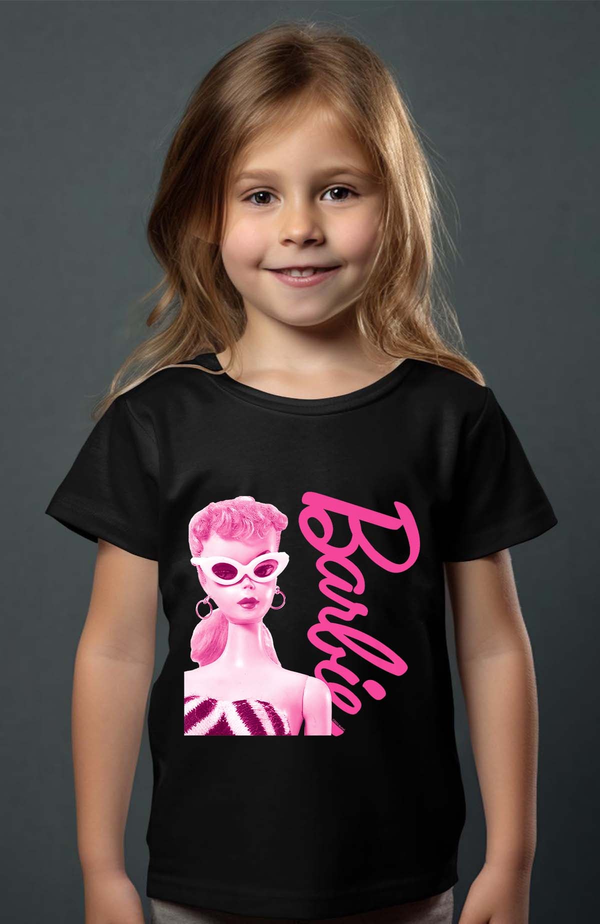 COULEUR:Noir|T-shirt Fille | Barbie star Noir