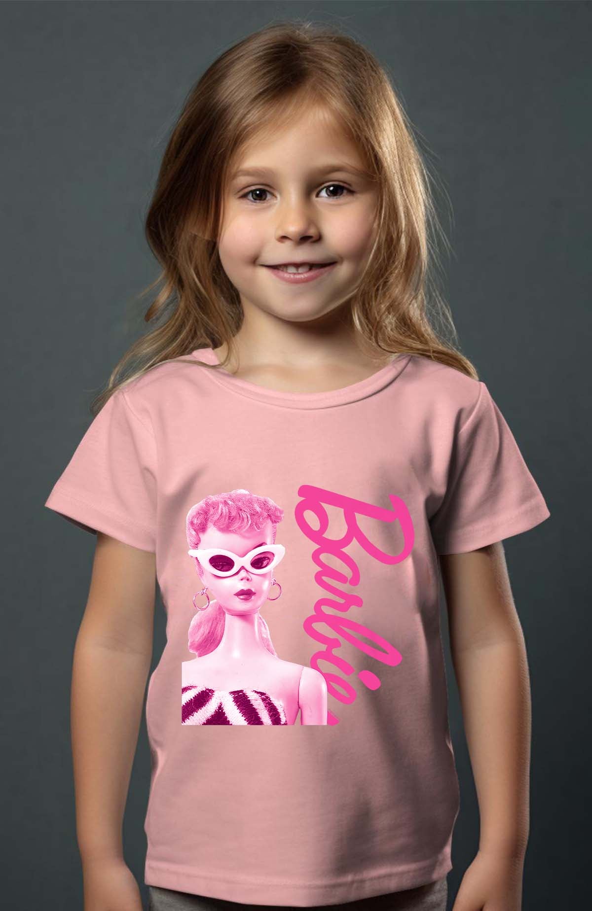 COULEUR:Rose|T-shirt Fille | Barbie star Rose