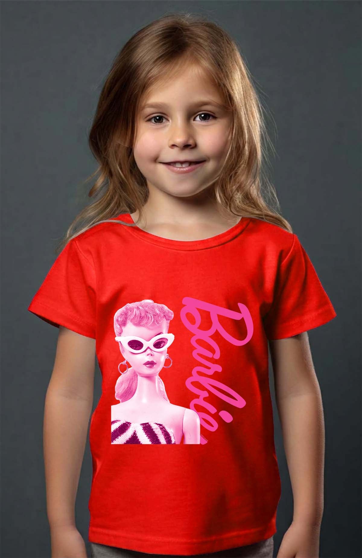 COULEUR:Rouge|T-shirt Fille | Barbie star Rouge