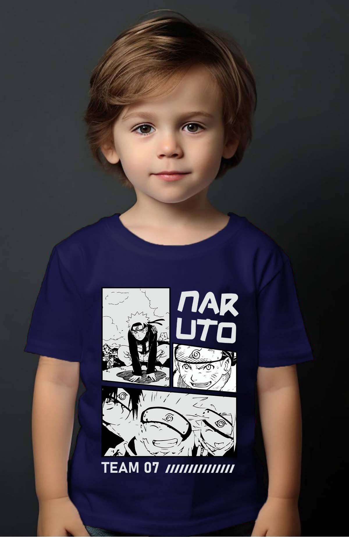 COULEUR:Marine|T-shirt Garçon | Bd naruto Marine