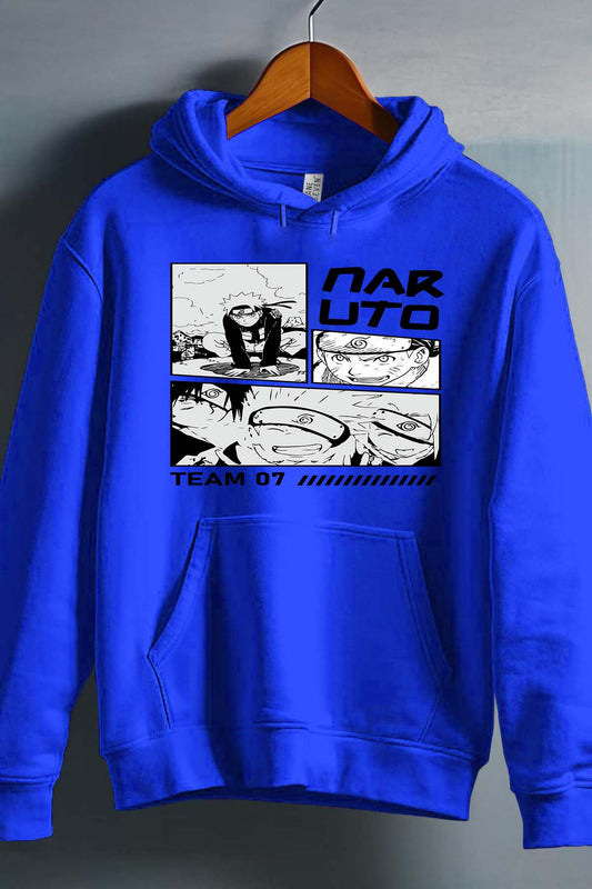 COULEUR:Bleu Roi|Sweat Capuche Garçon | Bd naruto NOIR Bleu Roi