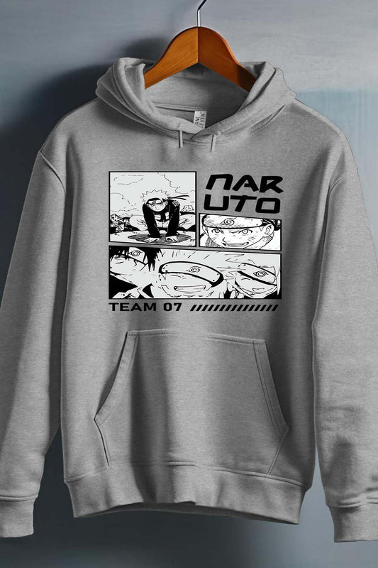 COULEUR:Gris|Sweat Capuche Garçon | Bd naruto NOIR Gris