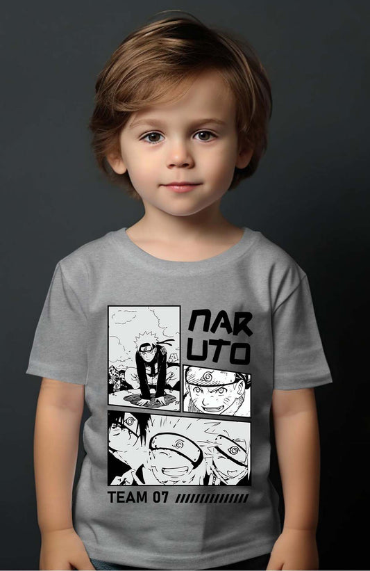COULEUR:Gris|T-shirt Garçon | Bd naruto NOIR Gris