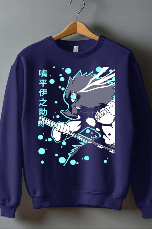 COULEUR:Marine|Sweat Col Rond Homme | Beast Inosuke Marine