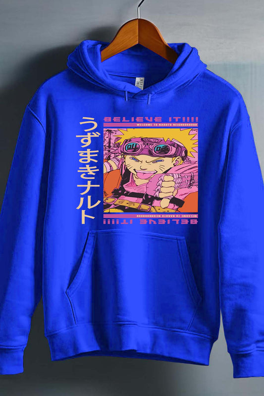 COULEUR:Bleu Roi|Sweat Capuche Garçon | Belive it naruto Bleu Roi