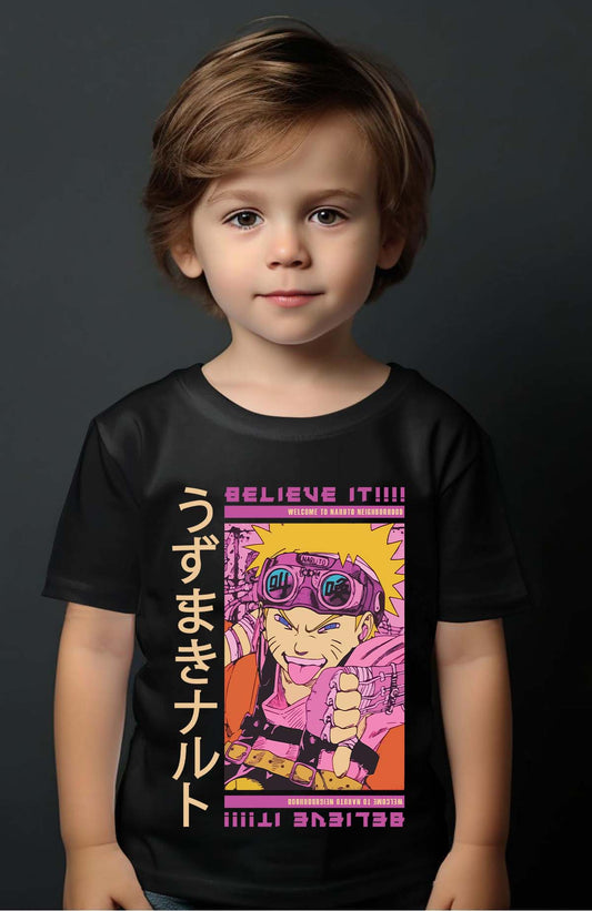 COULEUR:Noir|T-shirt Garçon | Belive it naruto Noir