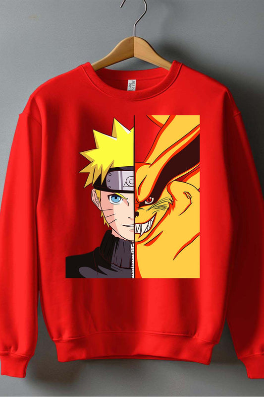 COULEUR:Rouge|Sweat Col Rond Homme | Binaruto Rouge