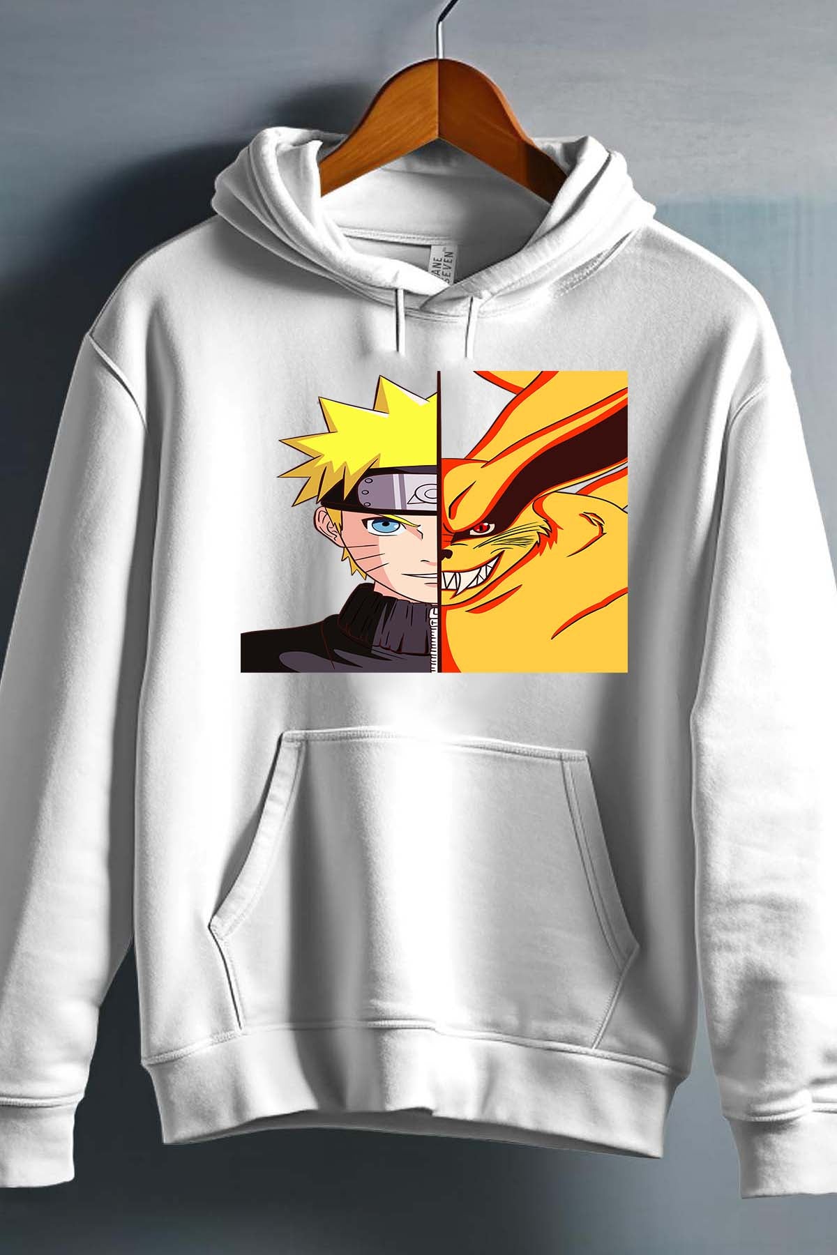 COULEUR:Blanc|Sweat Capuche Homme | Binaruto Blanc