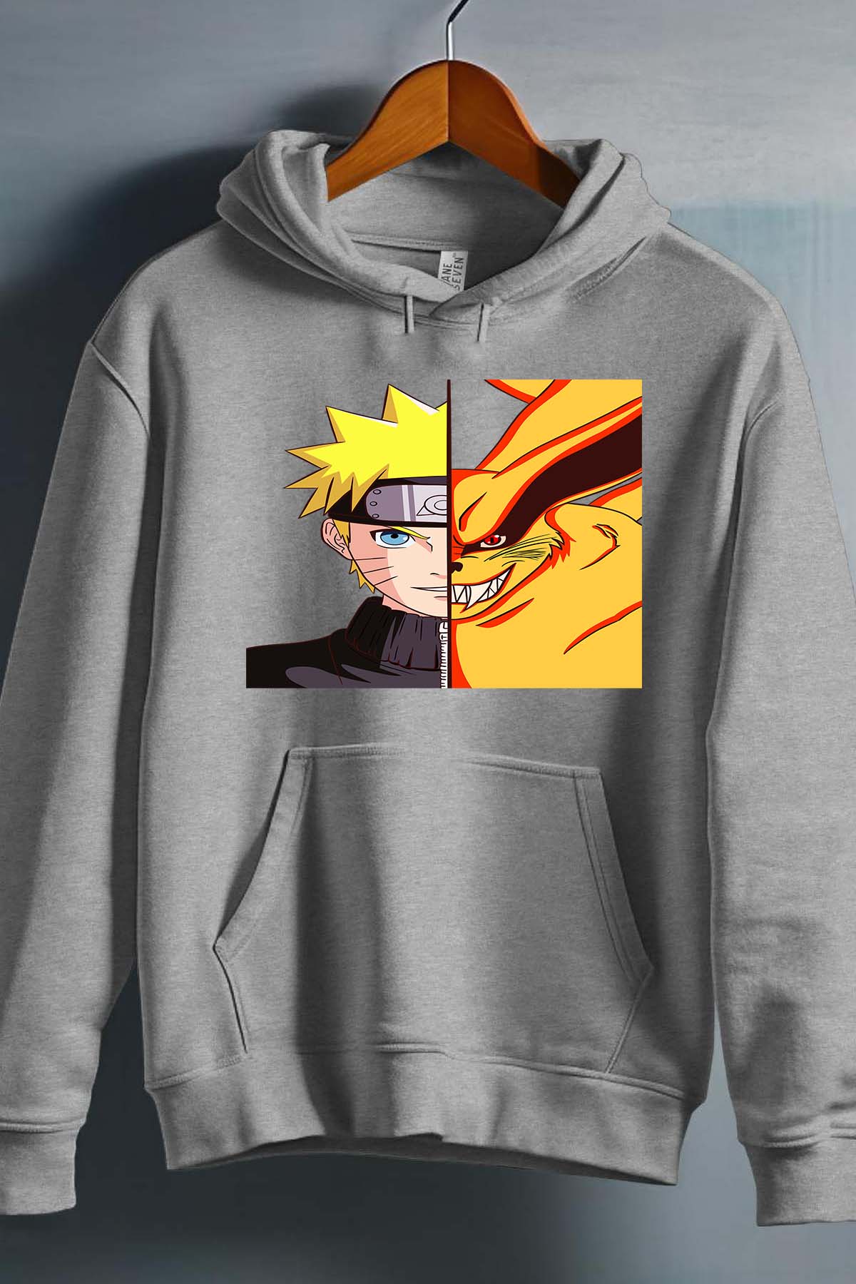 COULEUR:Gris|Sweat Capuche Homme | Binaruto Gris