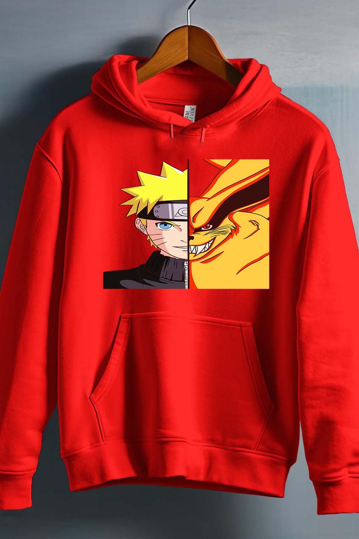 COULEUR:Rouge|Sweat Capuche Homme | Binaruto Rouge