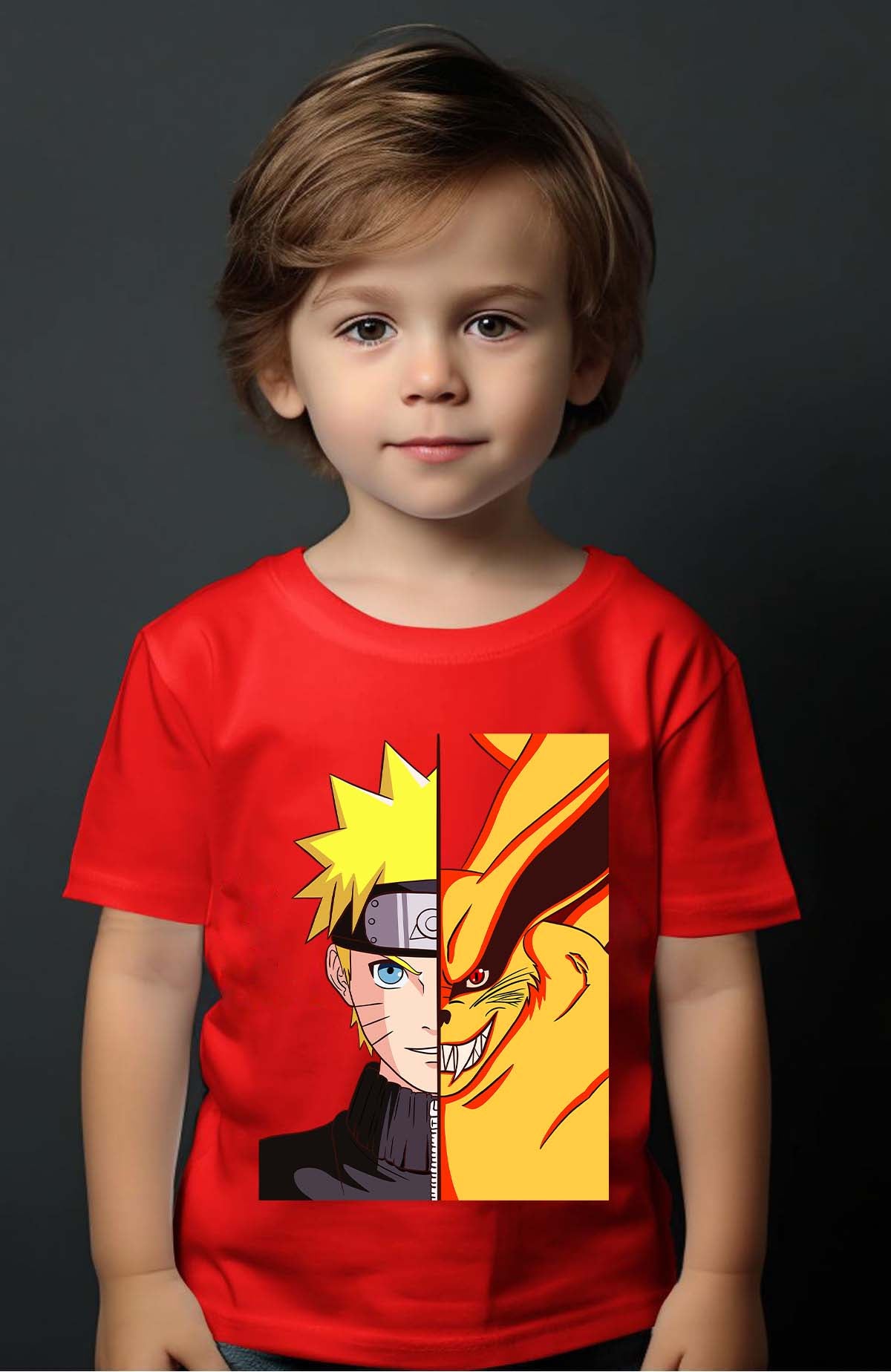 COULEUR:Rouge|T-shirt Garçon | Binaruto Rouge