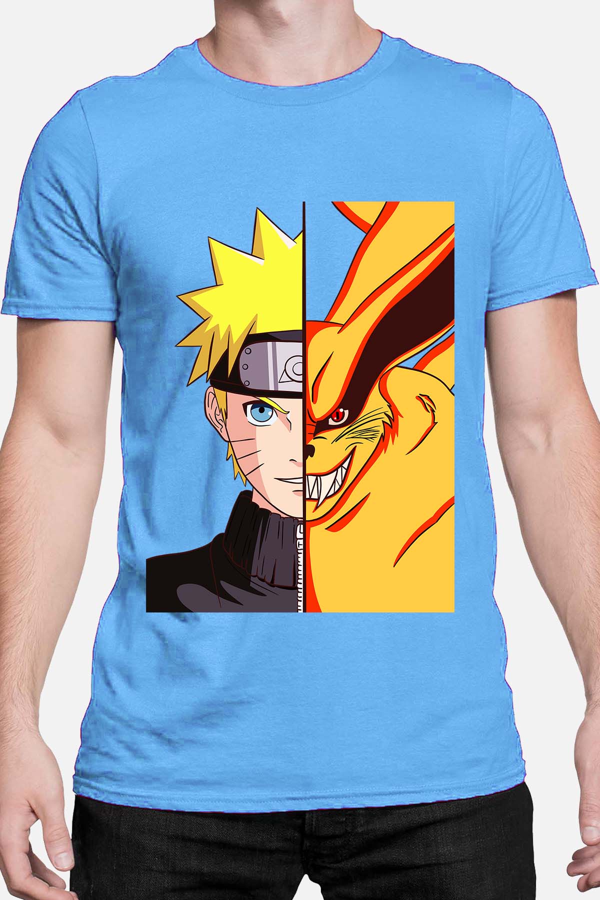 COULEUR:Bleu Ciel|T-shirt Homme | Binaruto Bleu Ciel