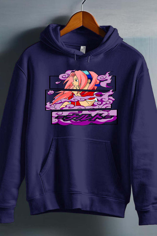 COULEUR:Marine|Sweat Capuche Garçon | Cadre sakura haruno 01A Marine
