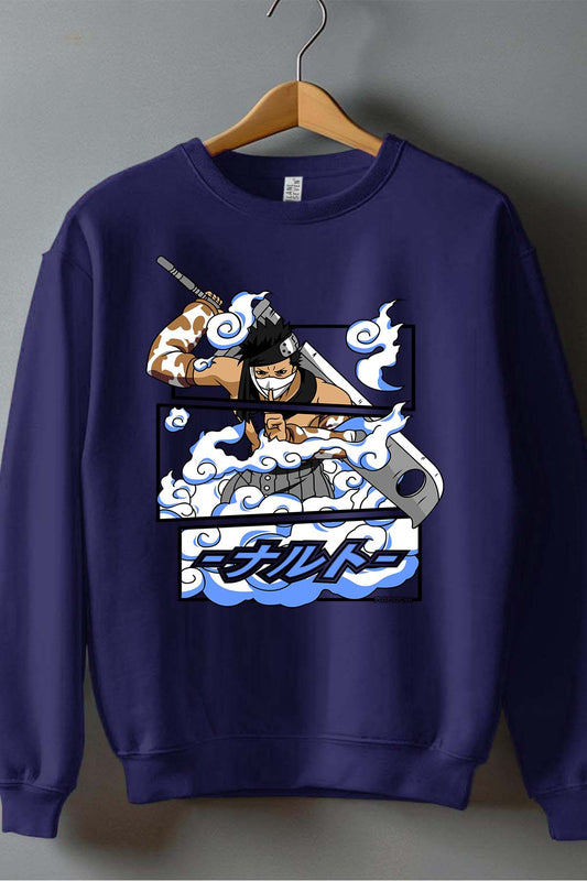 COULEUR:Marine|Sweat Col Rond Garçon | Cadre zabuza momochi 01A Marine