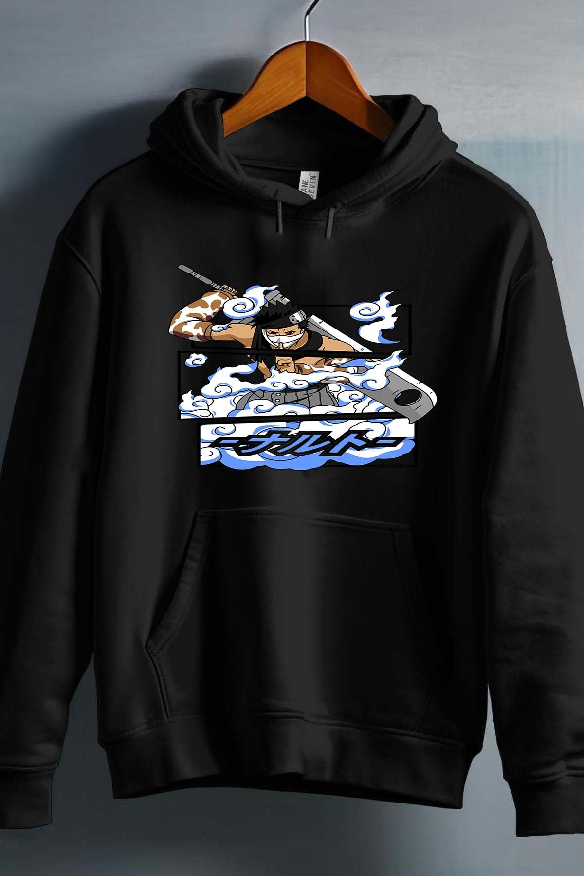 COULEUR:Noir|Sweat Capuche Garçon | Cadre zabuza momochi 01A Noir