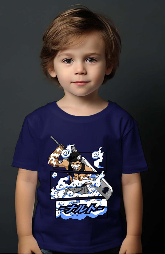 COULEUR:Marine|T-shirt Garçon | Cadre zabuza momochi 01A Marine