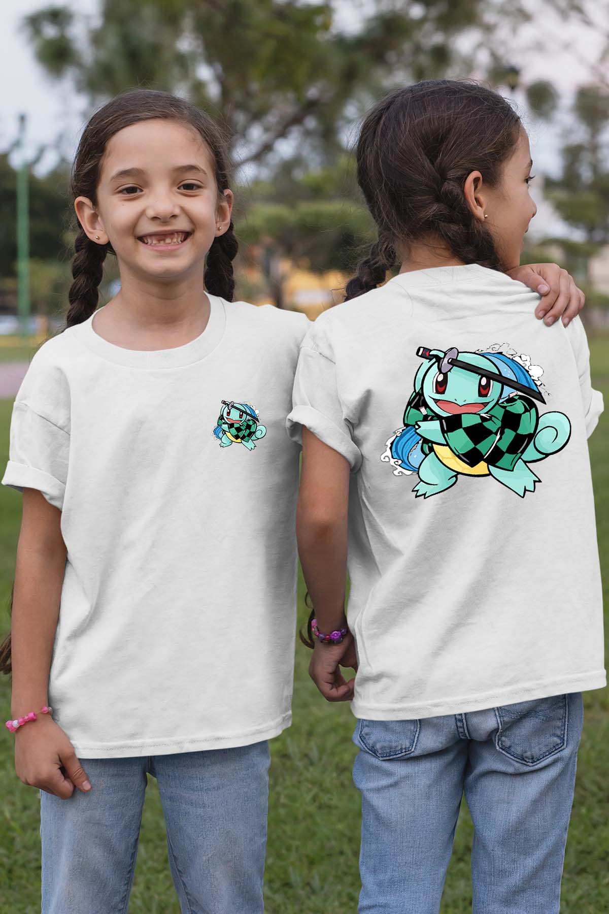 COULEUR:Blanc|T-shirt Fille | Carapuce Slayer Blanc