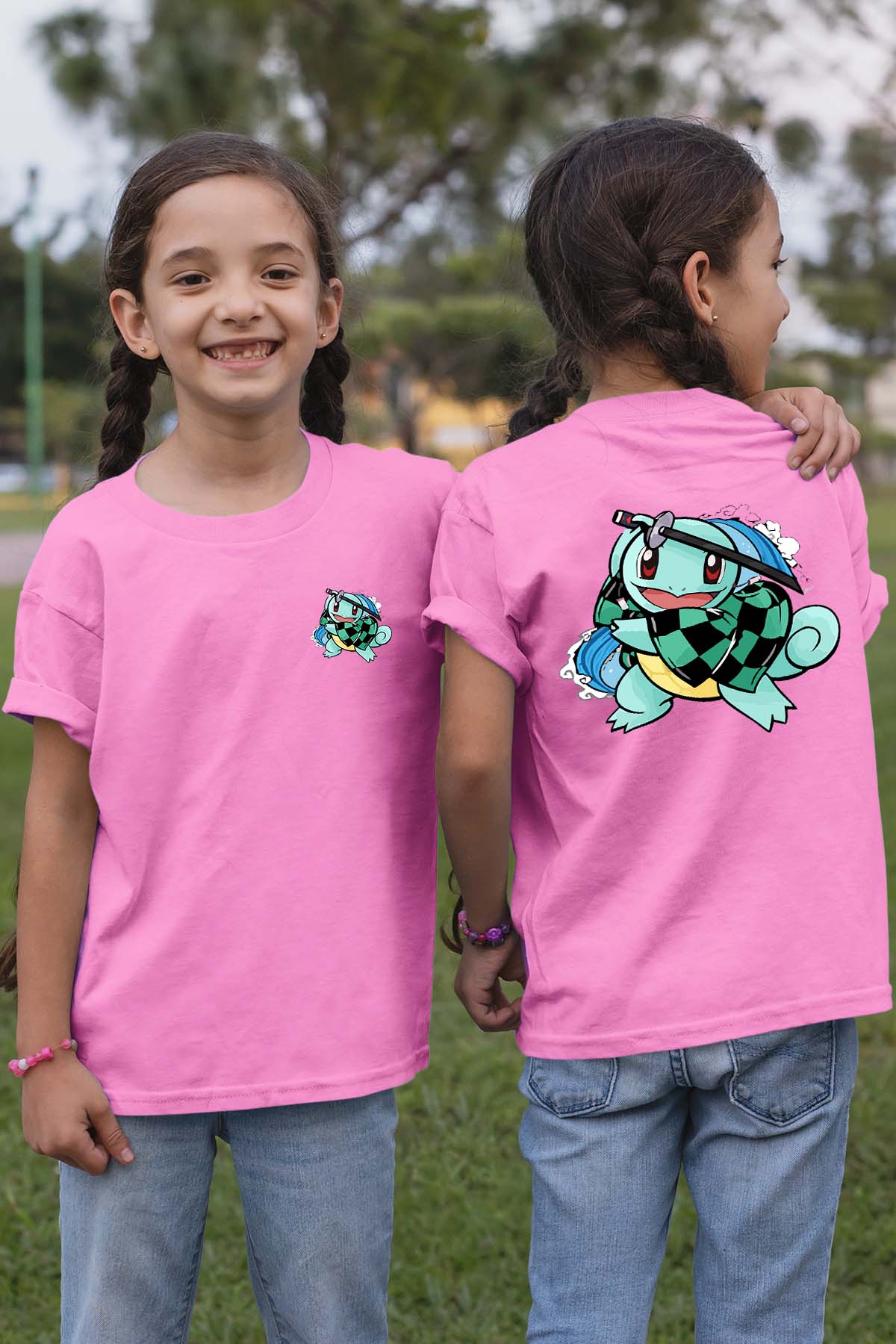COULEUR:Rose|T-shirt Fille | Carapuce Slayer Rose