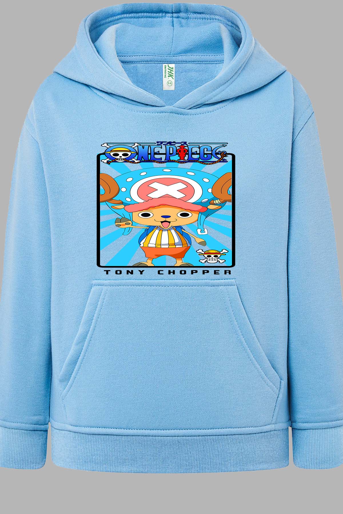 COULEUR:Bleu Ciel|Sweat Capuche Garçon | Card CHOPPER 01 Bleu Ciel