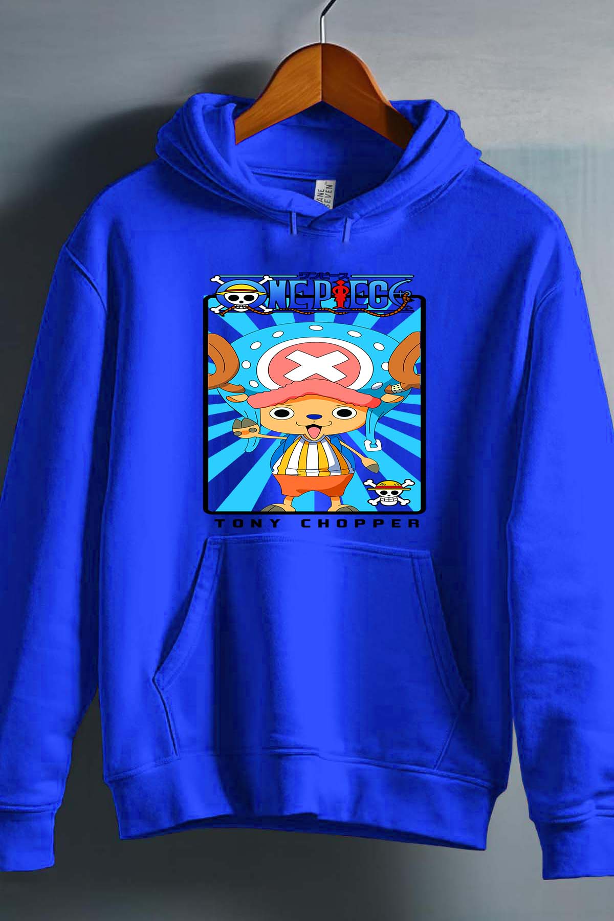 COULEUR:Bleu Roi|Sweat Capuche Garçon | Card CHOPPER 01 Bleu Roi