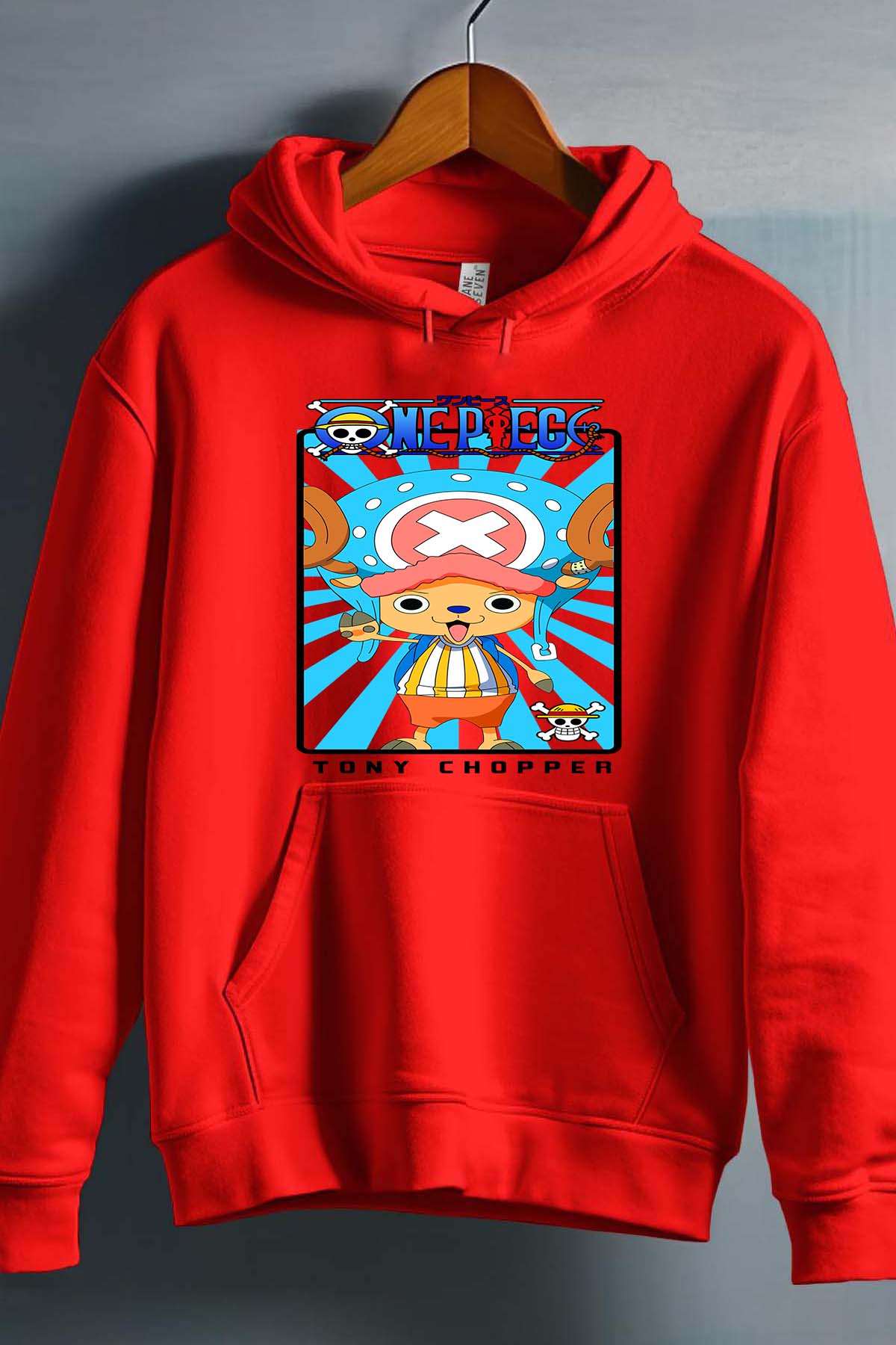 COULEUR:Rouge|Sweat Capuche Garçon | Card CHOPPER 01 Rouge